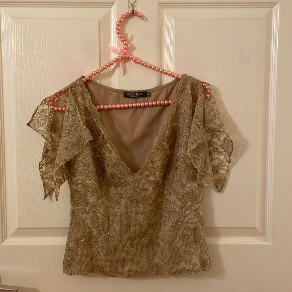 Shimmery going out top